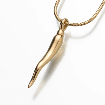 Italian Horn Cremation Urn Ashes Pendant
