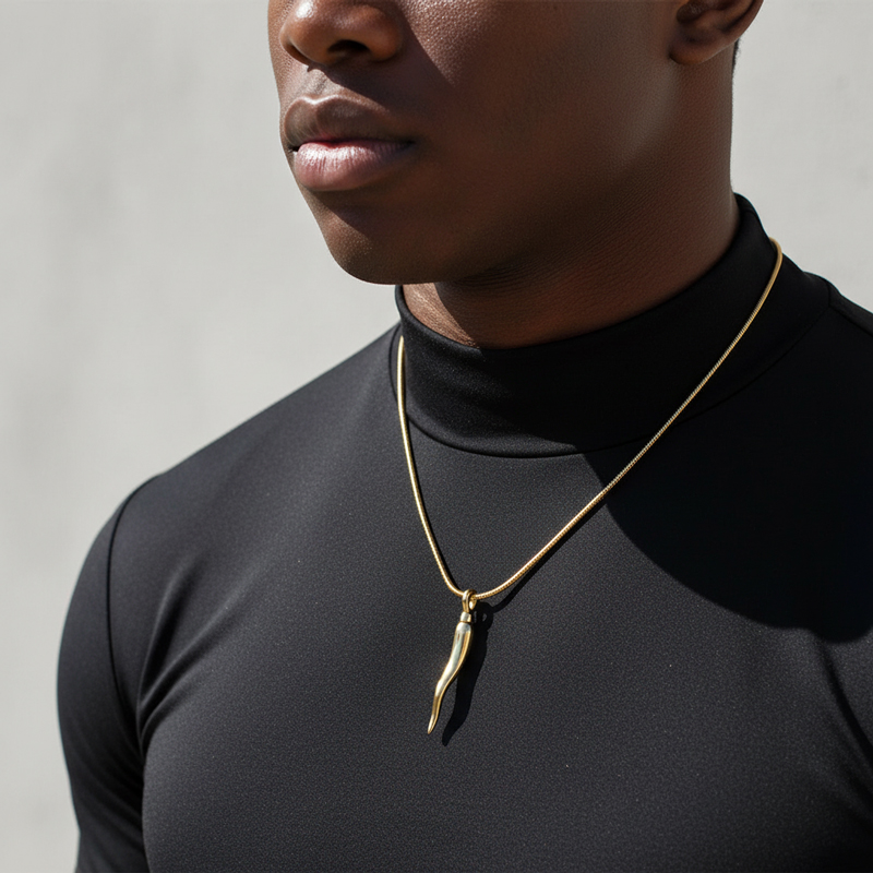 Italian Horn Cremation Urn Ashes Pendant