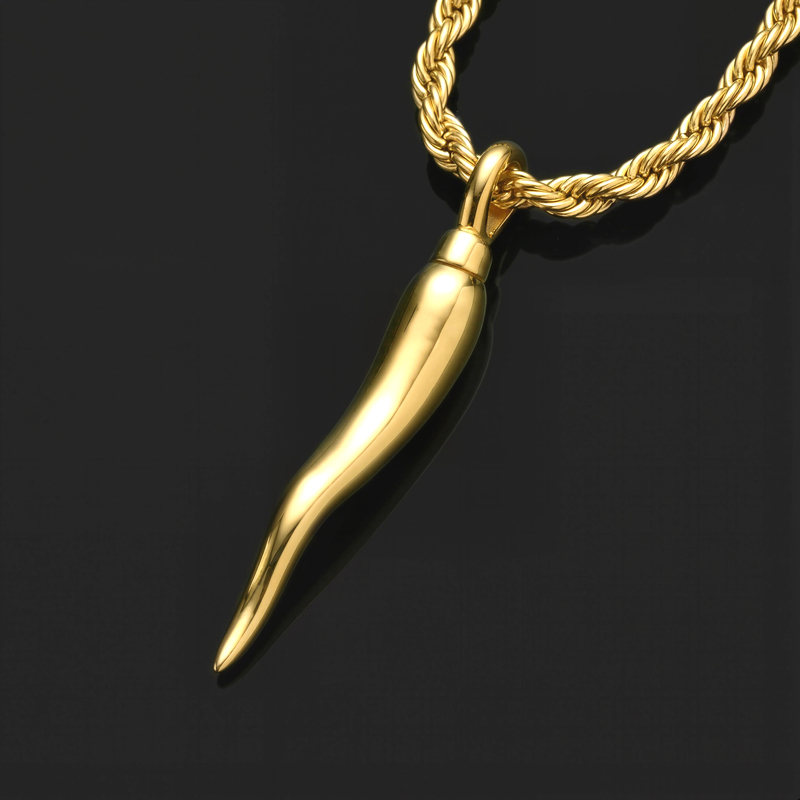 Italian Horn Cremation Urn Ashes Pendant