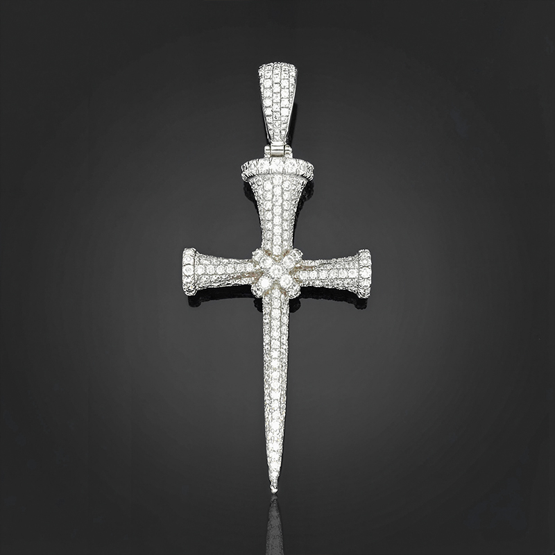 Shields of Strength Men's Pave Nail Cross Pendant Shields of Strength Men's Pave Nail Cross Pendant