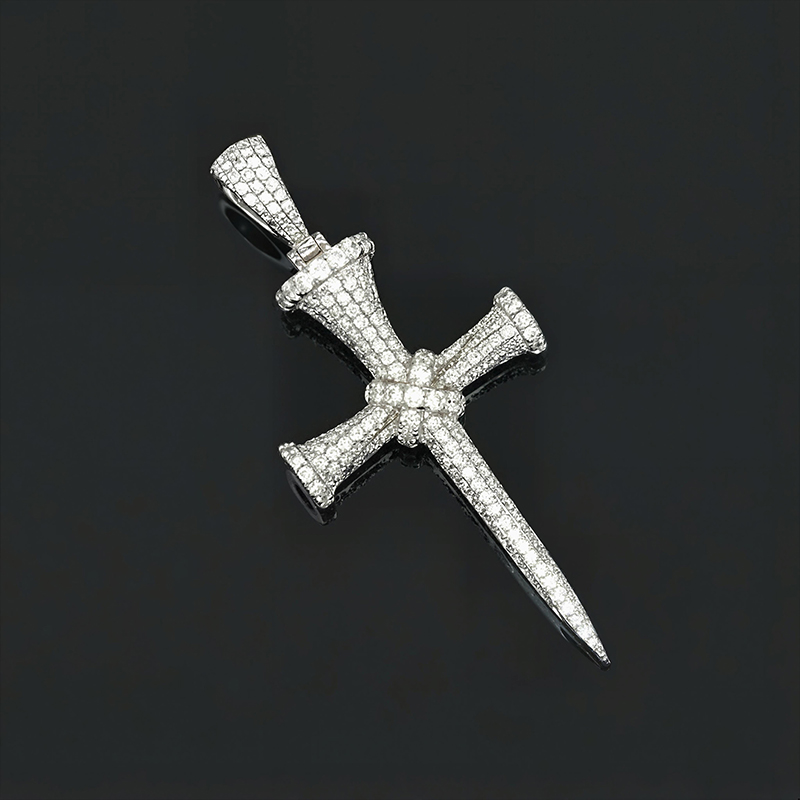 Shields of Strength Men's Pave Nail Cross Pendant Shields of Strength Men's Pave Nail Cross Pendant