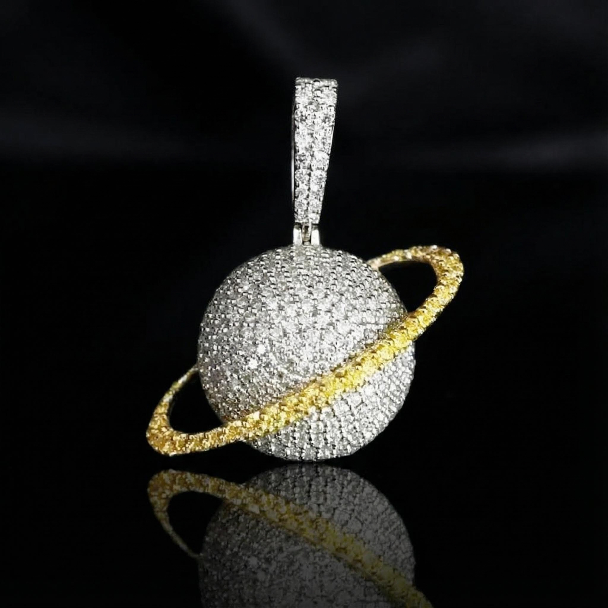 Micro Paved Saturn Pendant
