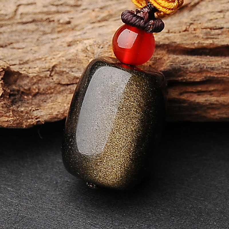Gold Obsidian Natural Stone Friday Stone Pendant