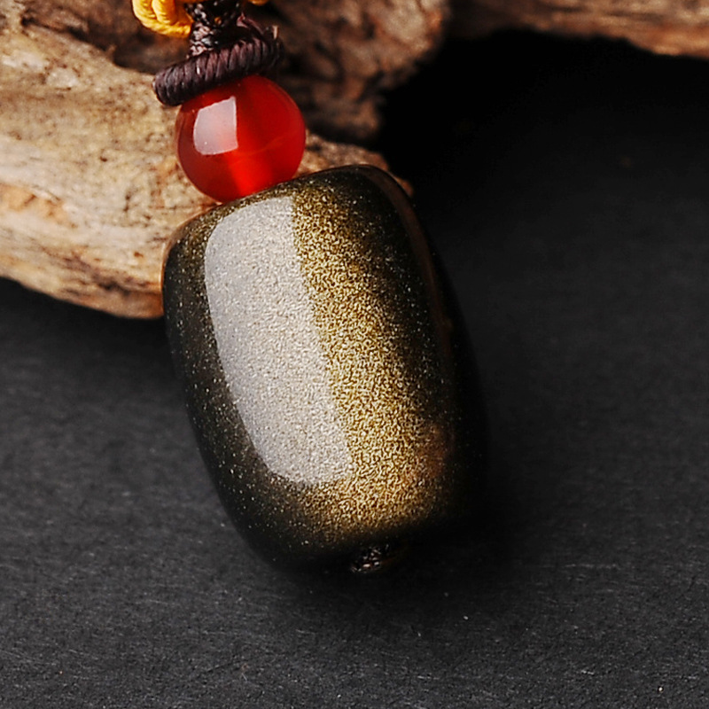 Gold Obsidian Natural Stone Friday Stone Pendant