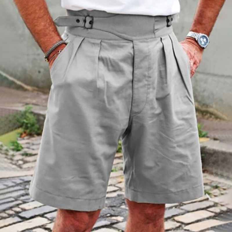 New Solid Color Casual Belt Shorts