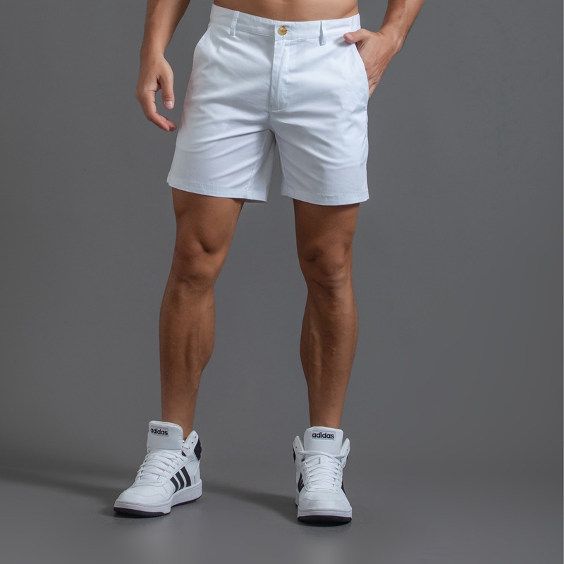 Solid Color Polo Shorts