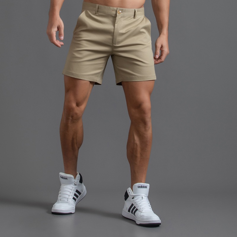Solid Color Polo Shorts