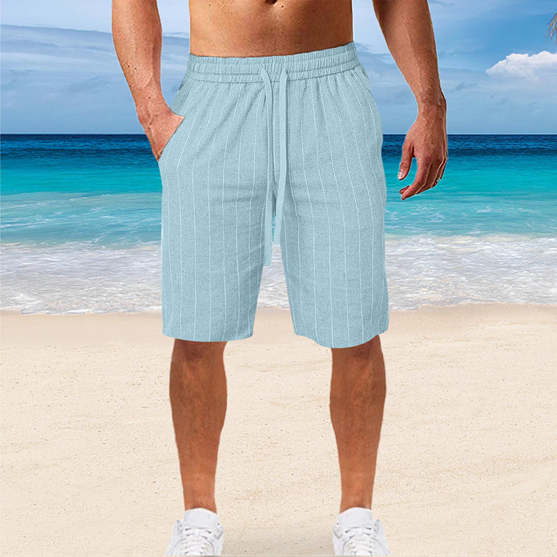 Striped Tether Cotton Board Shorts