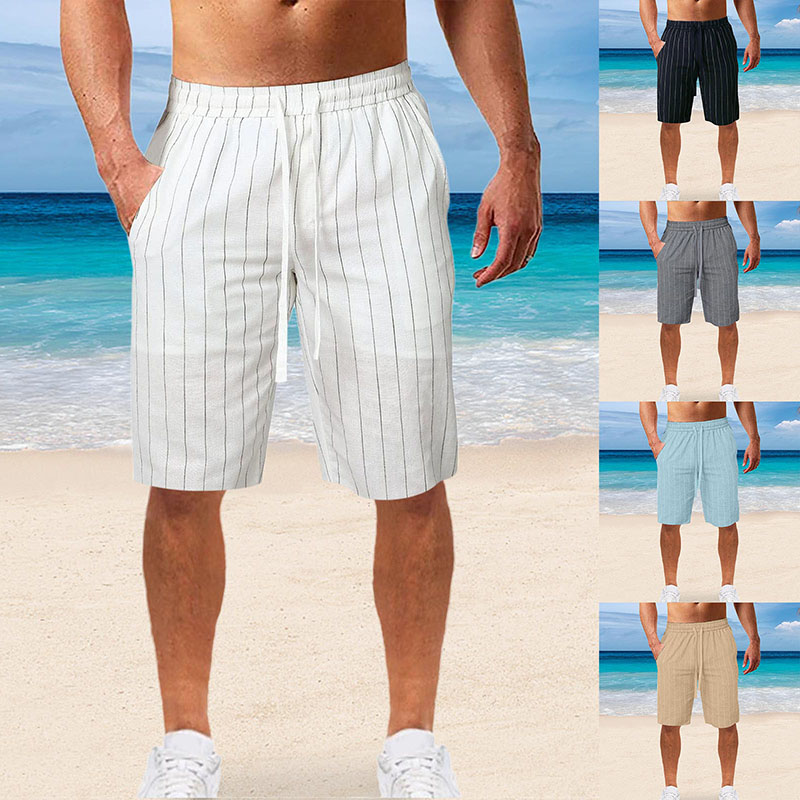 Striped Tether Cotton Board Shorts