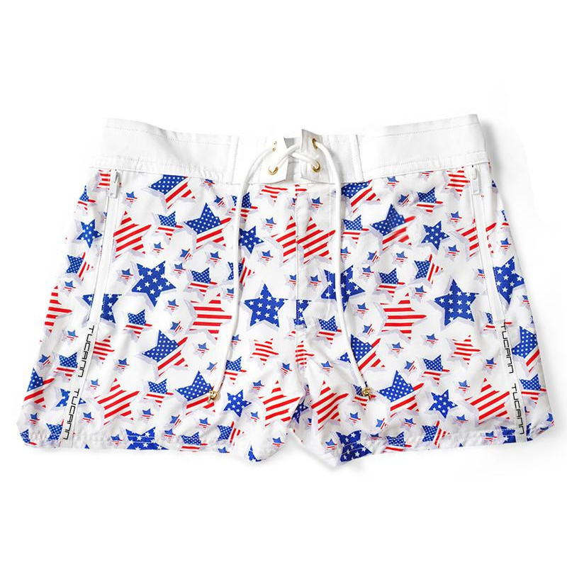 Beach Star Print Swimming Trunks