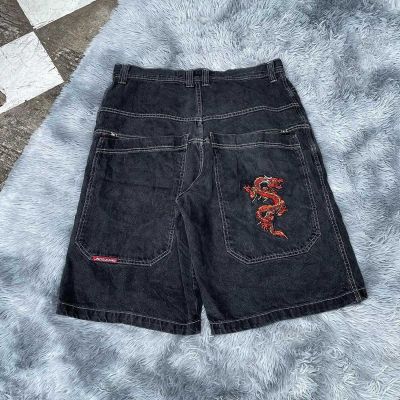 Hip Hop Rock Embroidered Denim Shorts