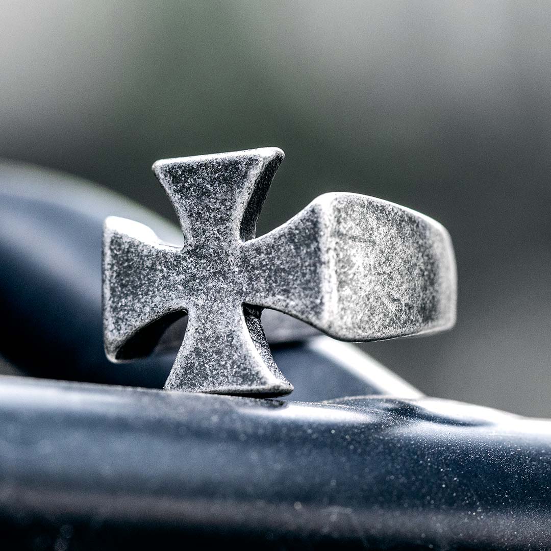 Classic Iron Cross Stainless Steel Ring