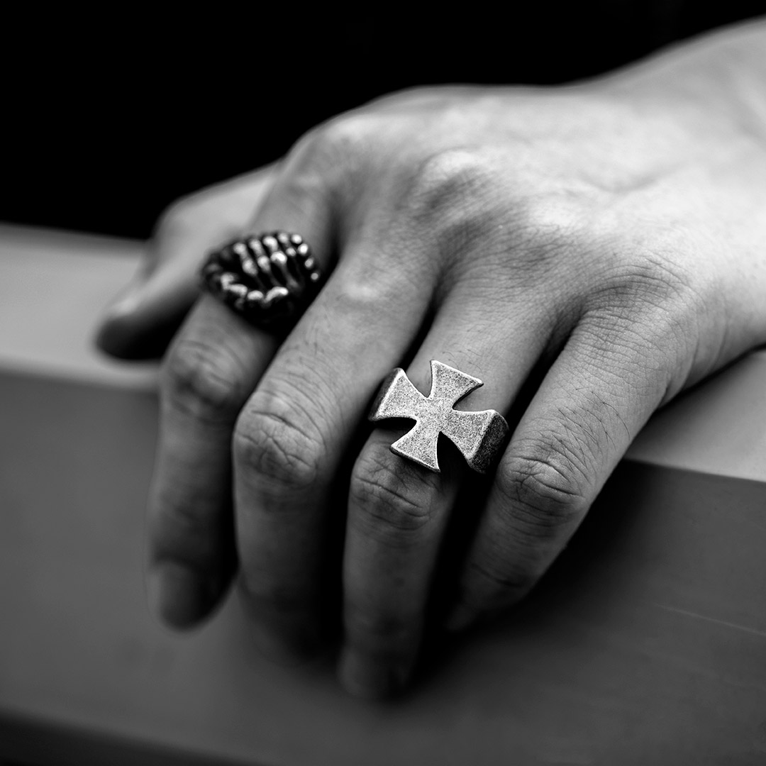 Classic Iron Cross Stainless Steel Ring
