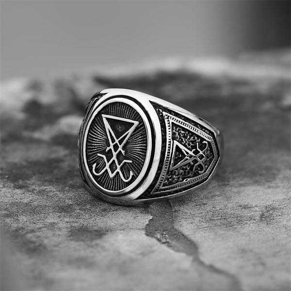 Sigil of Lucifer Stainless Steel Ring