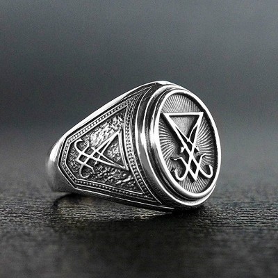 Sigil of Lucifer Stainless Steel Ring