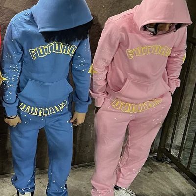 Y2k Hip Hop Street Hoodie + Sweatpants Two Piece Set