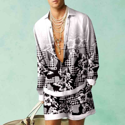 Resort Printed Shirt And Shorts Two-Piece