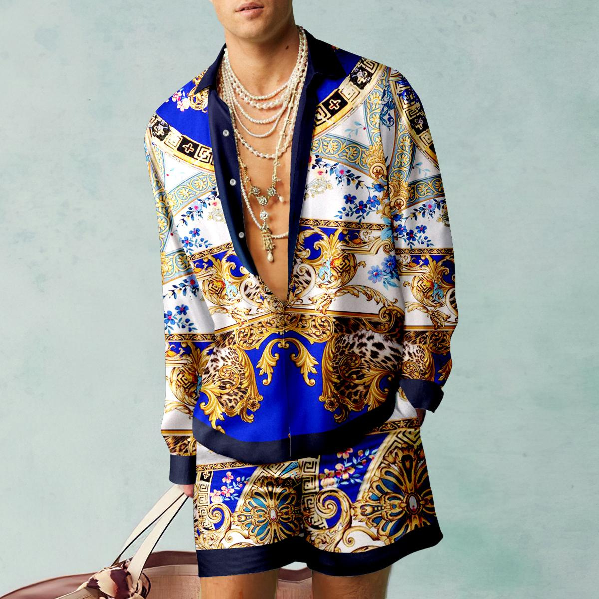 Resort Printed Shirt And Shorts Two-Piece