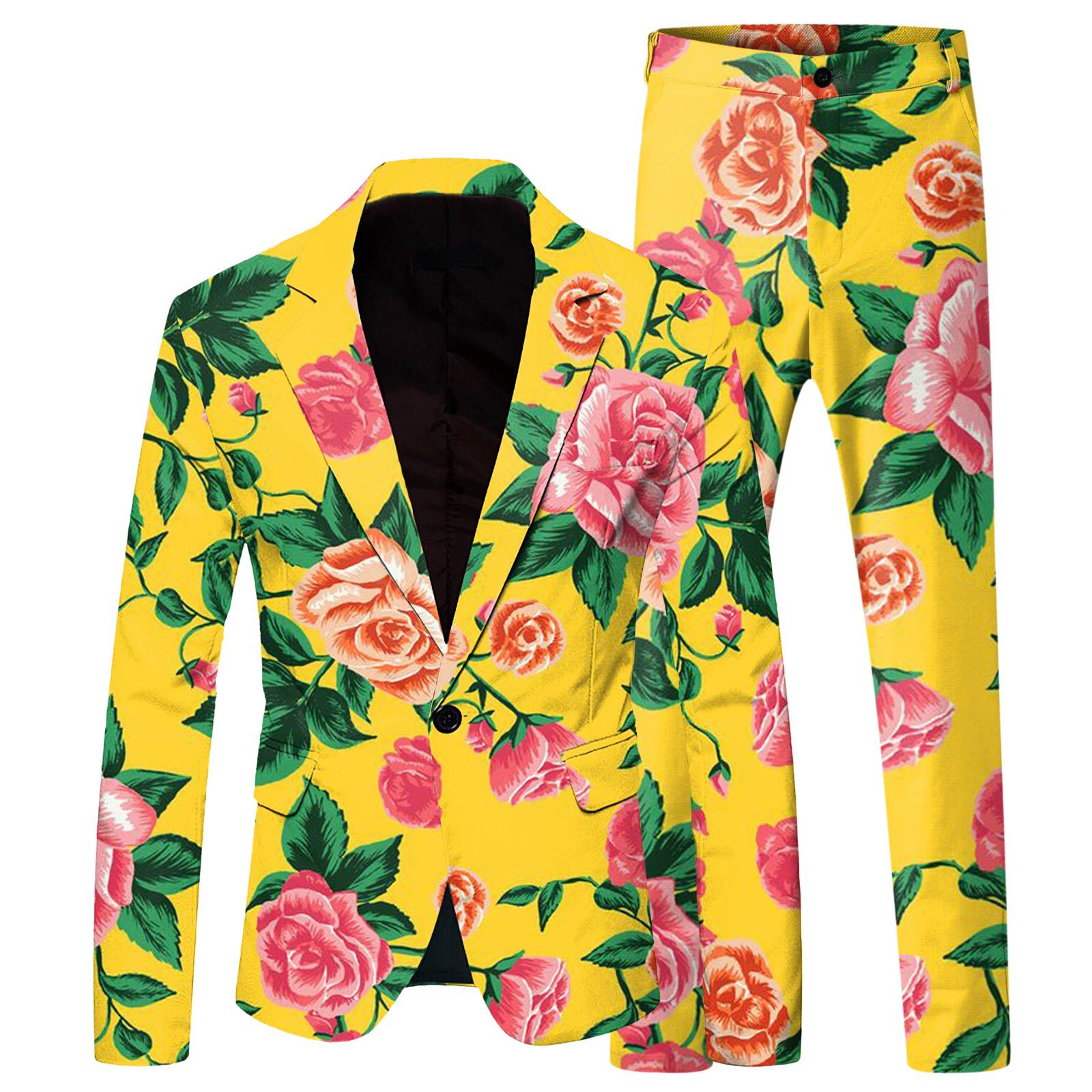 Chinese Style Northeast Large Flower Suit - Helloice Apparel