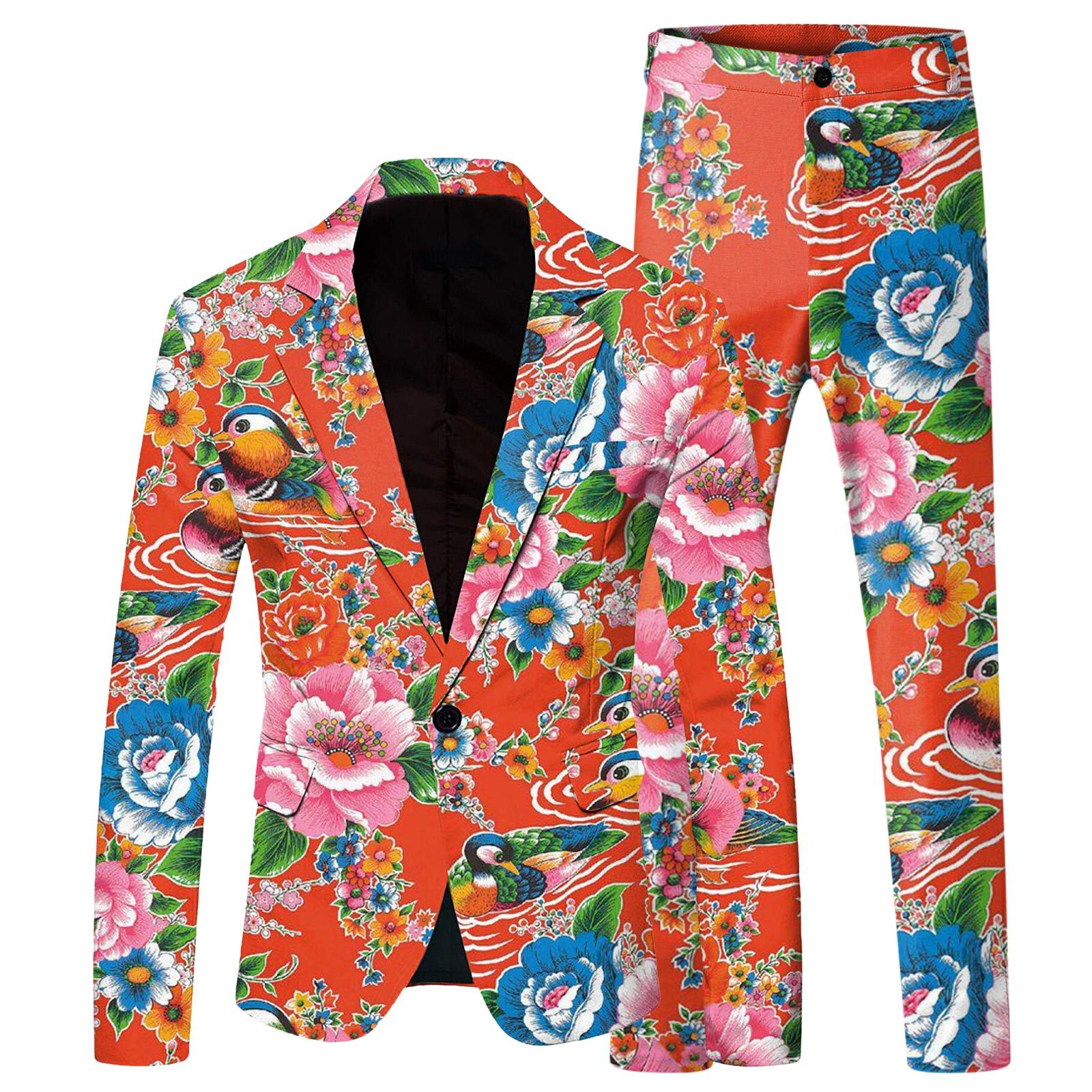 Chinese Style Northeast Large Flower Suit