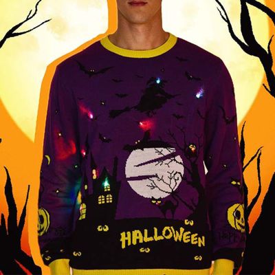 Halloween Party Contrast Color Sweater