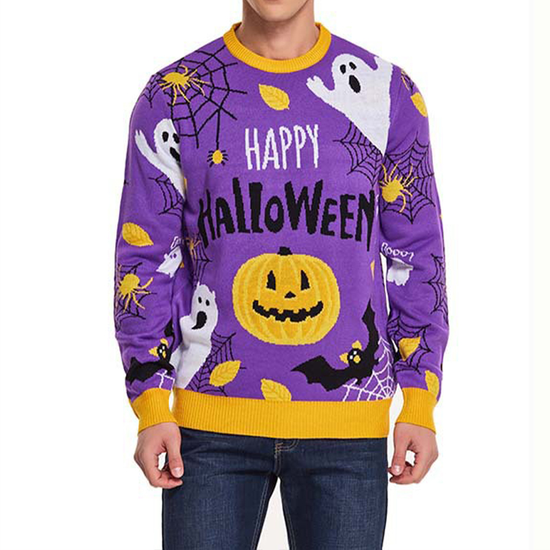 Halloween Party Contrast Color Sweater