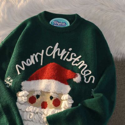Round Neck Long Sleeve Warm Christmas Sweater
