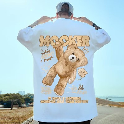 Boxing Bear Print T-shirt
