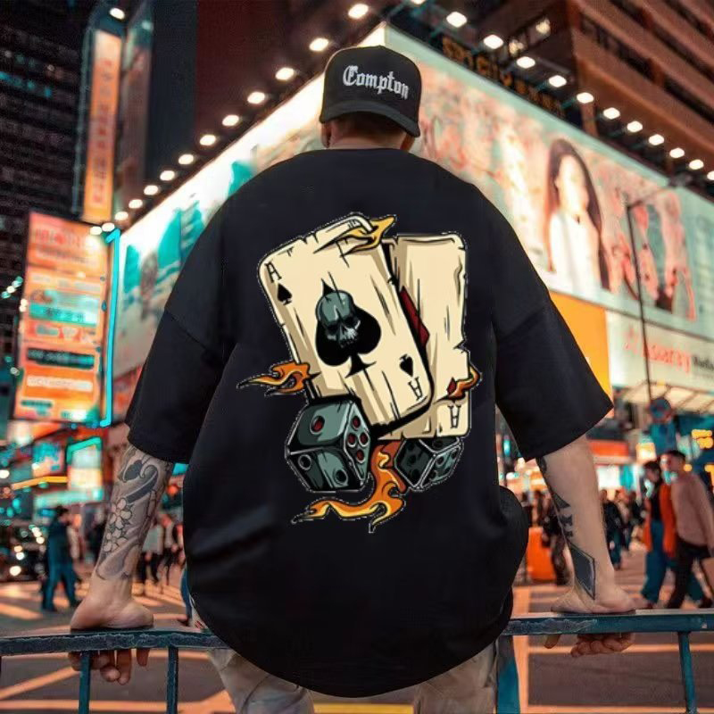 Poker Print Short Sleeve T-shirt