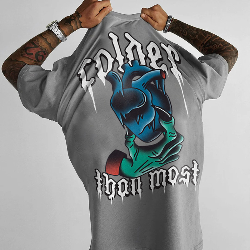 Colder Than Most Printed Street Crew Neck T-shirt