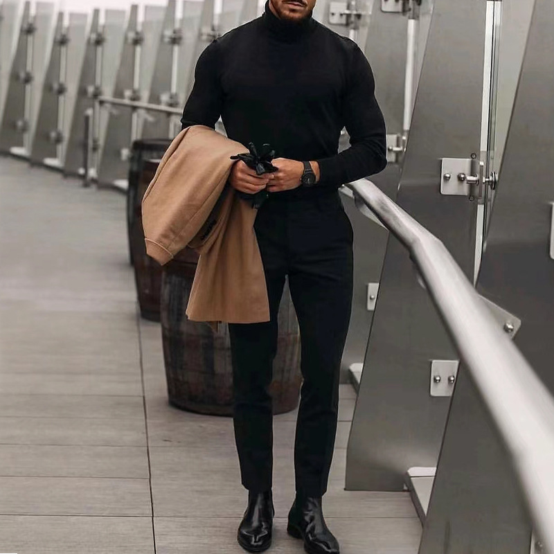 Long Sleeve High Neck Undercoat Sports Fitness T-shirts