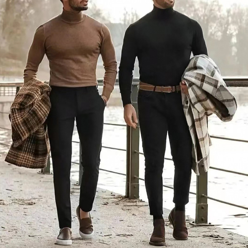 Long Sleeve High Neck Undercoat Sports Fitness T-shirts