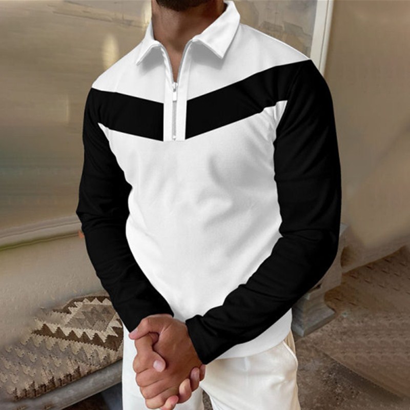 POLO Stripe Pattern Long Sleeve T-shirt
