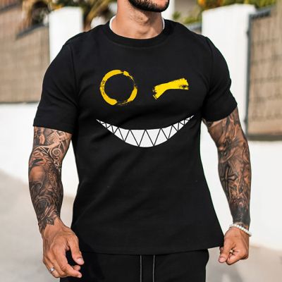Short Sleeve Smiley Print T-Shirt