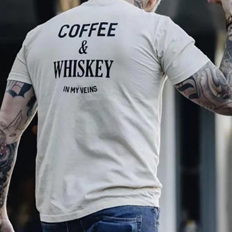 Coffee & Whiskey In My Veins T-shirts