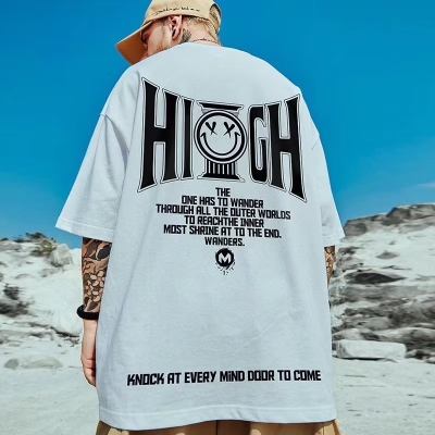 High Street Hip Hop Oversize Half Sleeve T-shirt