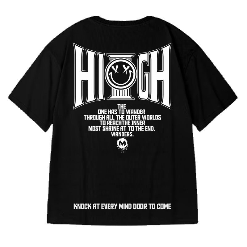 High Street Hip Hop Oversize Half Sleeve T-shirt