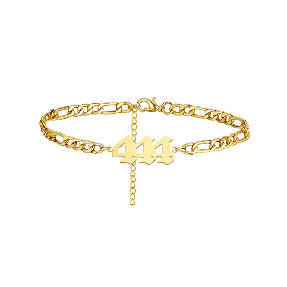Angel Numbers Gold Plated Anklet