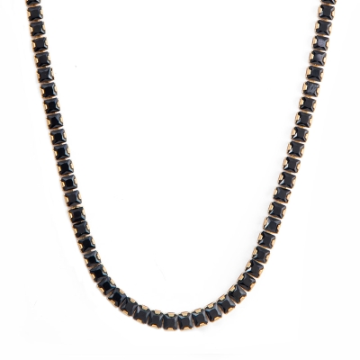 5mm Black Stones Women Tennis Chain