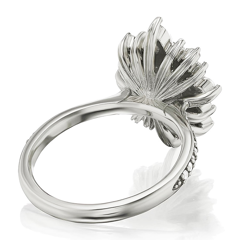 2.3CT Radiant & Round Cut VVS Moissanite S925 Silver Engagement Ring 2.3CT Radiant & Round Cut VVS Moissanite S925 Silver Engagement Ring