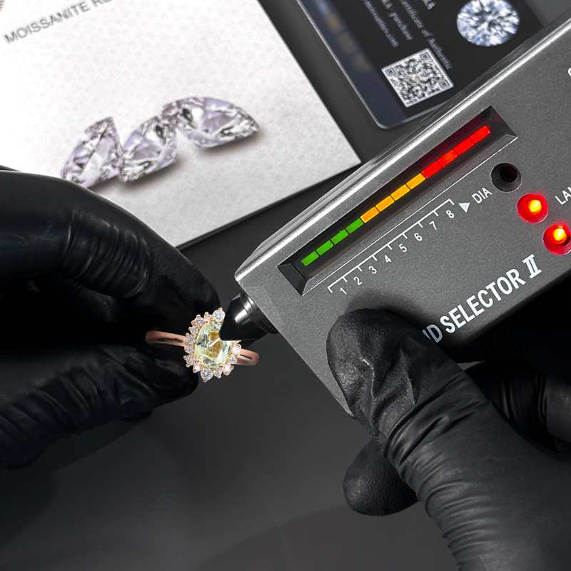 1.86CT Cushion & Round Cut Light Green Sapphire VVS Moissanite S925 Silver Engagement Ring 1.86CT Cushion & Round Cut Light Green Sapphire VVS Moissanite S925 Silver Engagement Ring