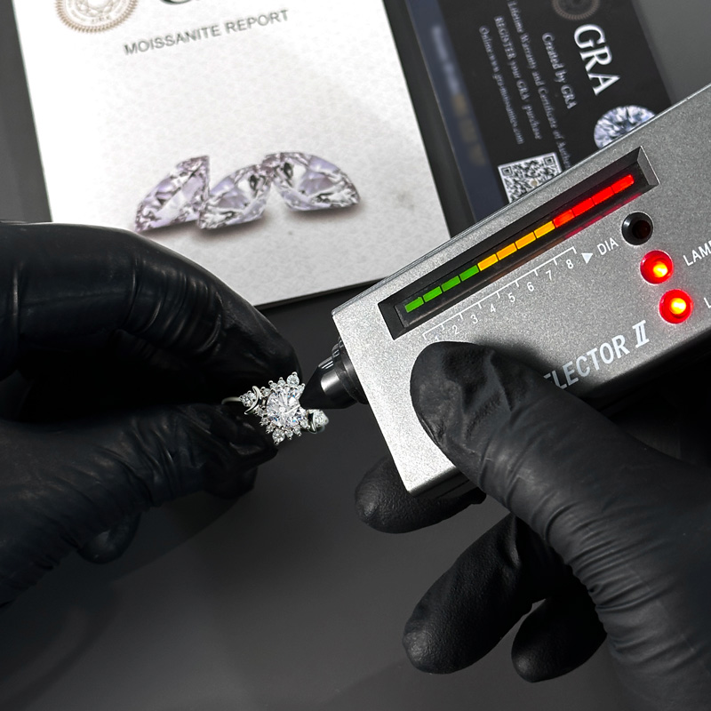 1.17CT Moon Goddess Hola Round Cut VVS Moissanite S925 Silver Engagement Ring