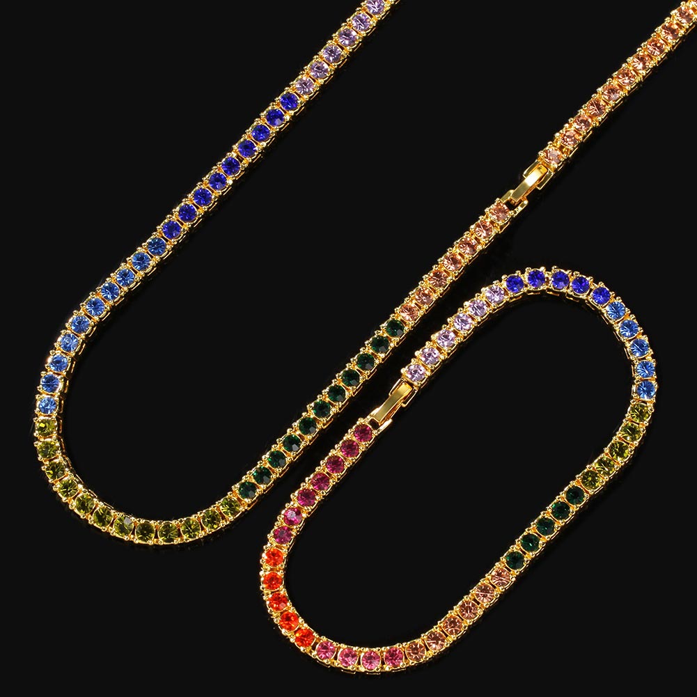 4mm Multi-color Tennis Chain