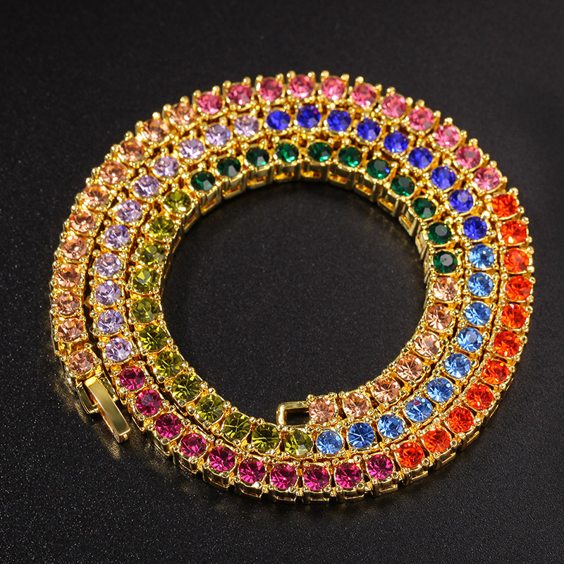 4mm Multi-color Tennis Chain