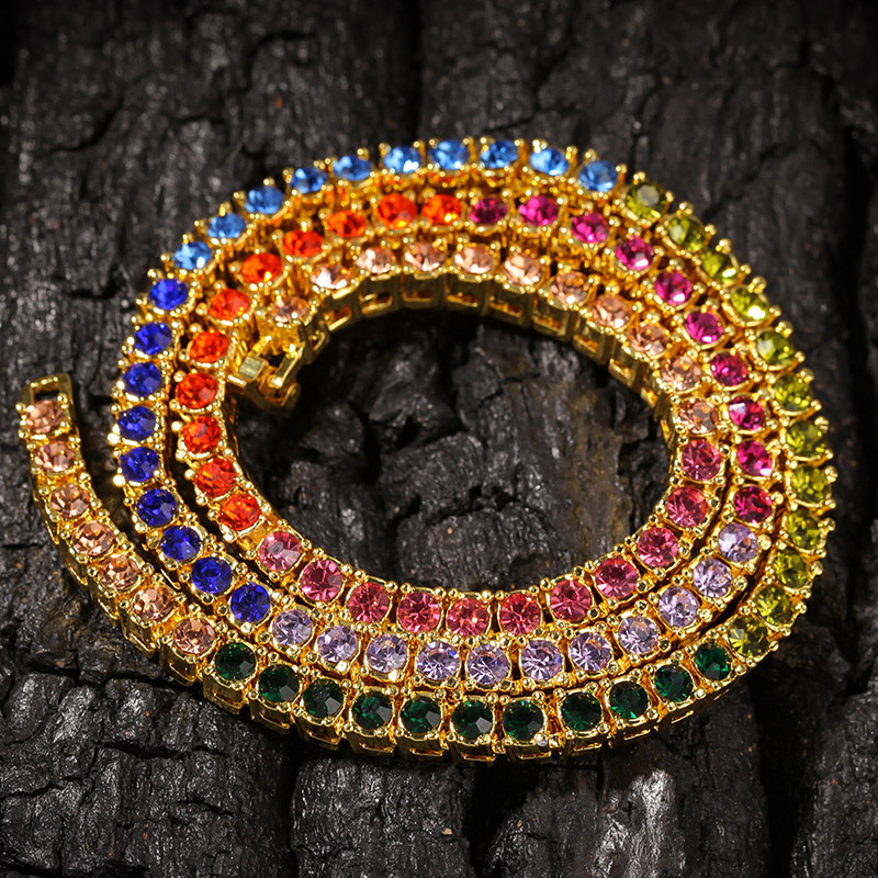 4mm Multi-color Tennis Chain