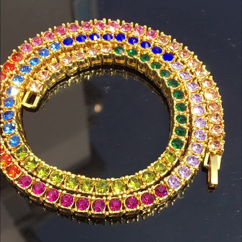 4mm Multi-color Tennis Chain