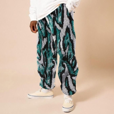 Unisex Striped Flannel Casual Pants