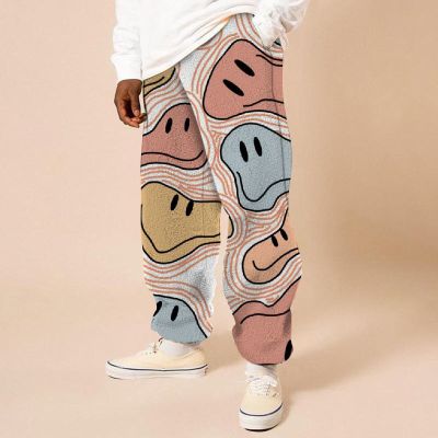 Twisted Expression Print Flannel Sweatpants