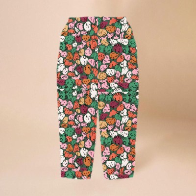 Flannel Fun Chest Christmas Color Printed Casual Pants