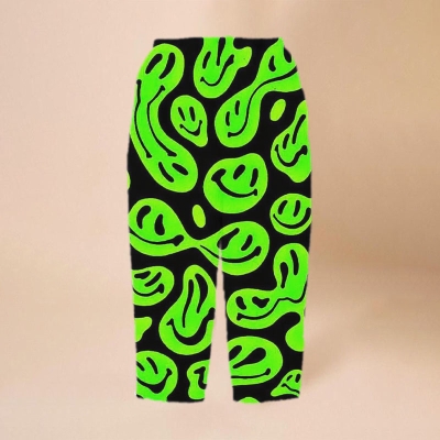 Flannel Green Smiley Lounge Pants